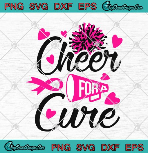 Cheer For A Cure Breast Cancer Awareness Month SVG Cricut