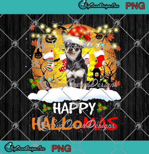 Chihuahua Happy Hallomas PNG Halloween Merry Christmas Gift PNG