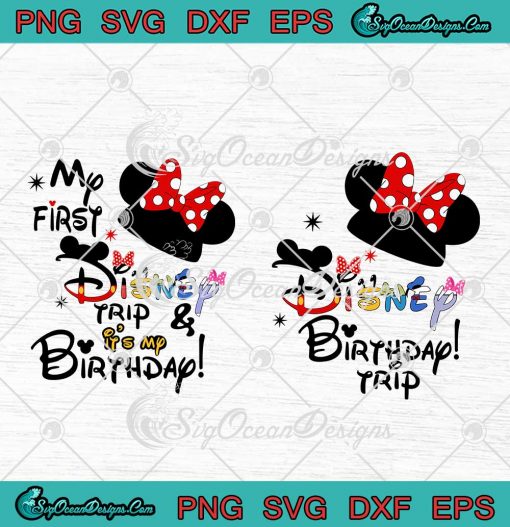Disney Birthday My First Disney Trip And Its My Birthday SVG Cricut