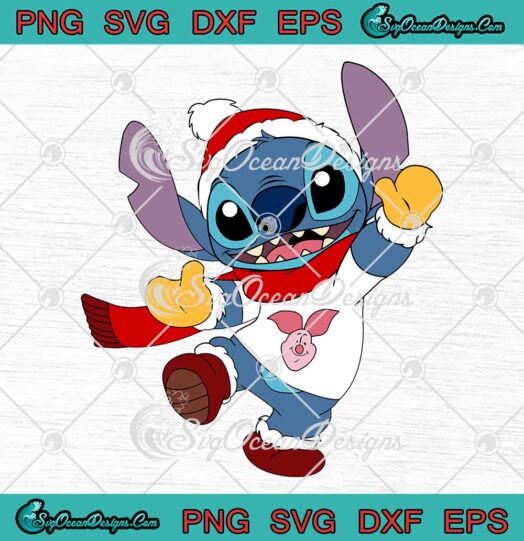 Disney Lilo And Stitch Stitch Merry Christmas SVG Cricut