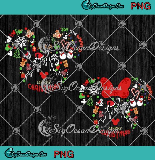 Disney Mickey And Minnie Mouse Joy To The World Merry Christmas PNG