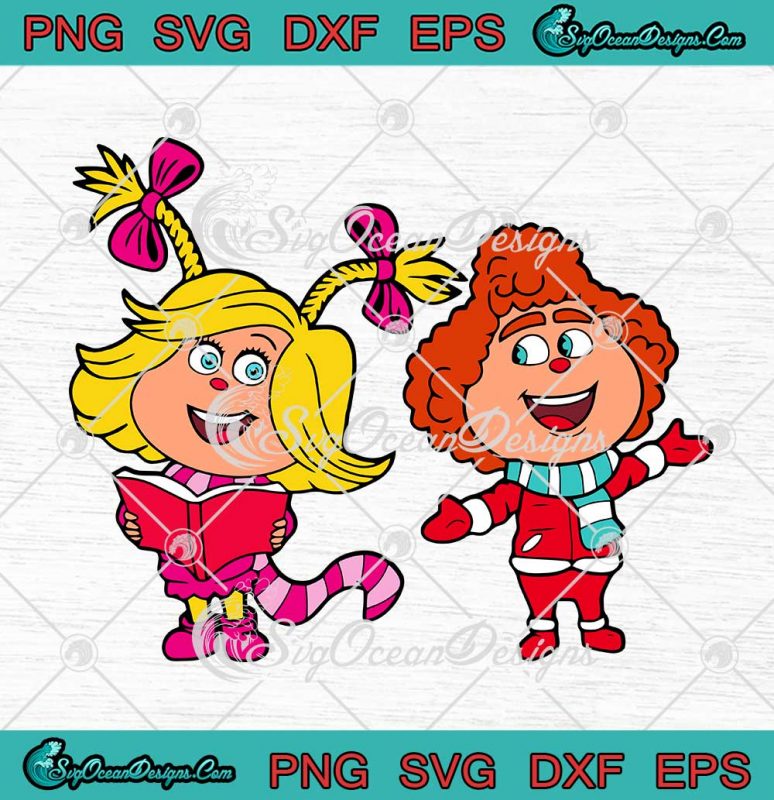 Dr. Seuss The Grinch Cindy Lou Who Christmas SVG PNG EPS DXF Cricut