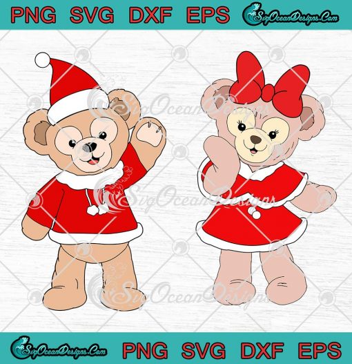 Duffy And Shellie The Disney Bear Christmas SVG Cricut