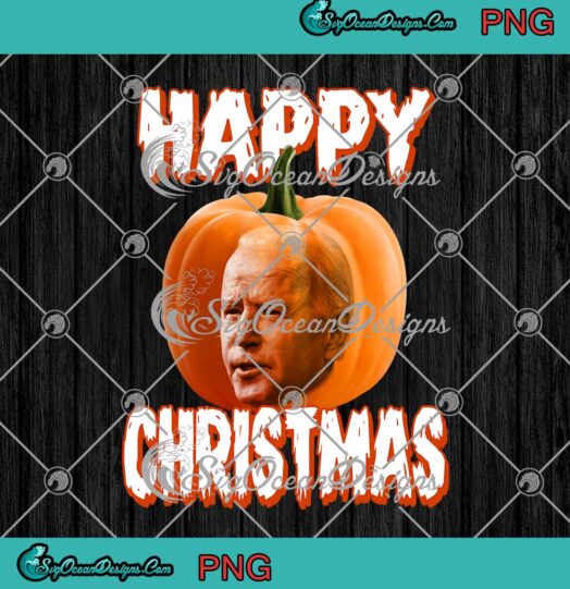 Happy Christmas Pumpkin Joe Biden Halloween PNG