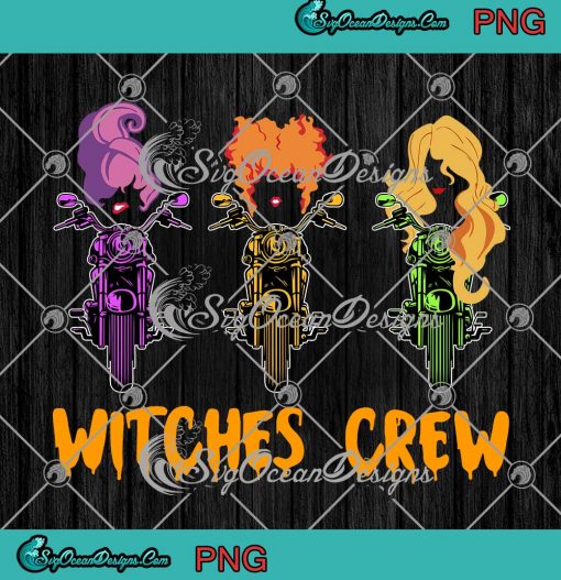 Hocus Pocus Witches Crew PNG Motorcycle Biker Halloween PNG