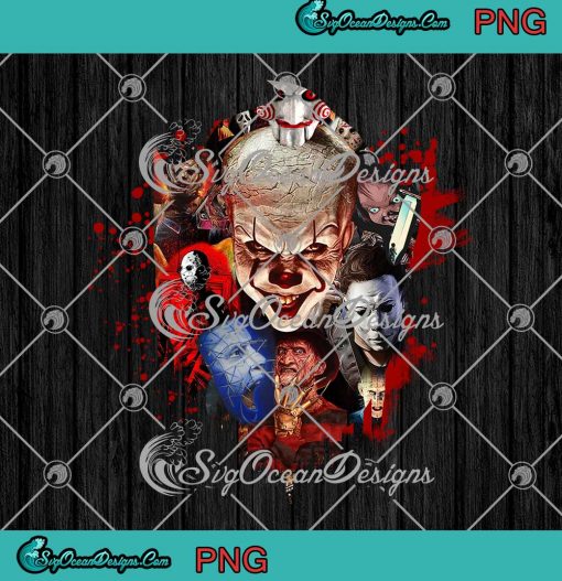 Horror Movies Halloween Characters PNG Scary Characters Halloween Gift PNG Digital Download