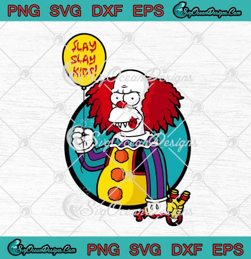 Krustywise Krusty The Clown Pennywise SVG Horror Movie Halloween SVG Cricut