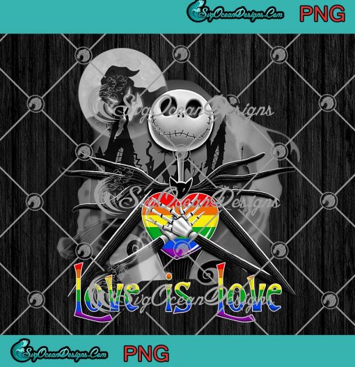LGBT Jack Skellington Love Is Love PNG The Nightmare Before Christmas Halloween PNG