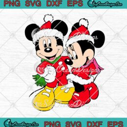 Mickey And Minnie Mouse Santa Disney SVG Christmas Vacation Merry Xmas SVG Cricut