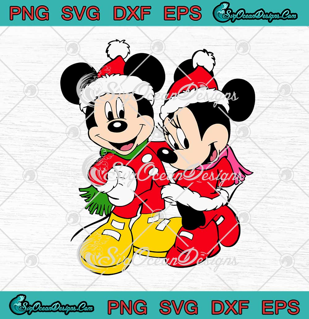 Mickey And Minnie Mouse Santa Disney SVG Christmas Vacation Merry