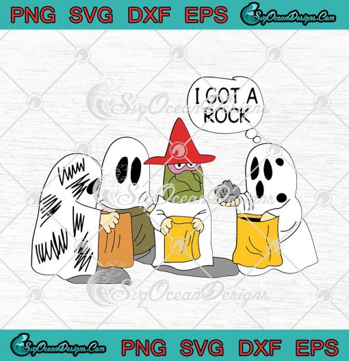 Peanuts Charlie Brown I Got A Rock Halloween SVG Cricut
