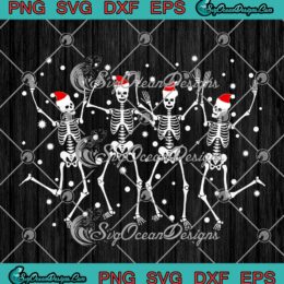 Santa Skeleton Dancing SVG Funny Christmas Xmas Holiday SVG Cricut