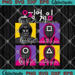 Squid Game Boss And Pink Soldiers SVG Costume Halloween SVG Cricut