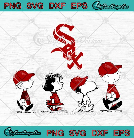 The Peanuts Characters Chicago White Sox Baseball 2021 SVG Cricut
