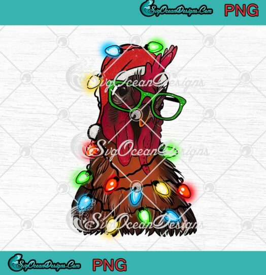 Chicken Christmas Tree Christmas Lights Santa Claus Xmas Gift PNG