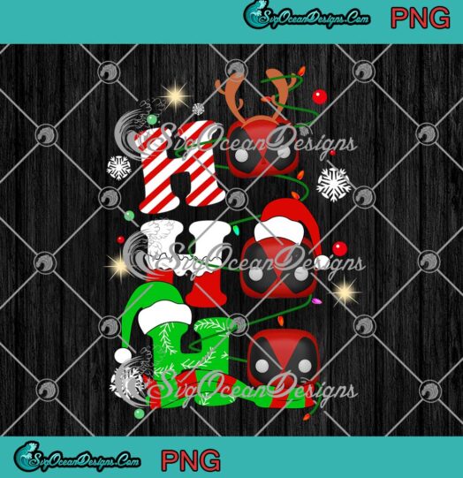 Deadpool Santa Ho Ho Ho Merry Christmas PNG Superhero Xmas Gift PNG