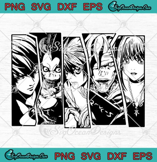Death Note Characters Japanese Anime Manga SVG Cricut