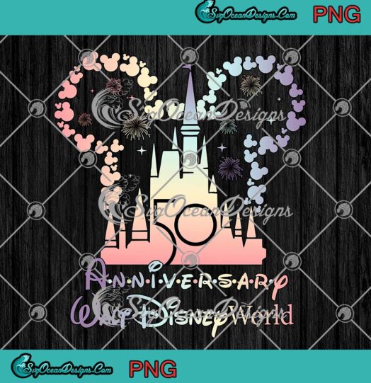 Disney 50th Anniversary Walt Disney World PNG JPG Digital Download