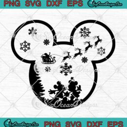 Disney Holiday Mickey And Minnie Mouse SVG Santa Christmas Holiday SVG Cricut