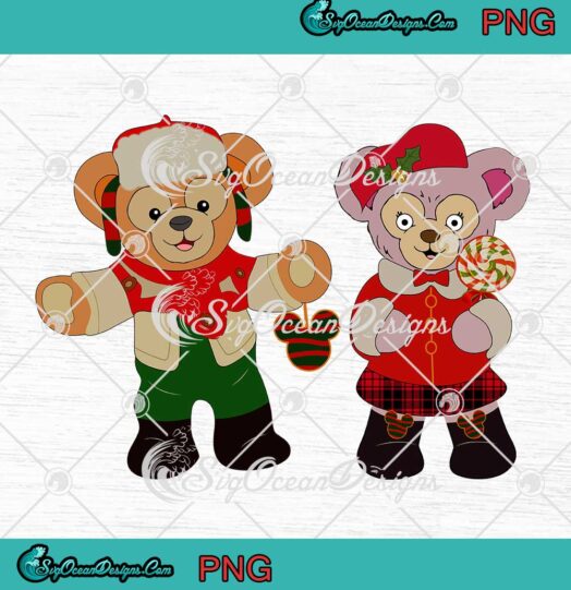 Duffy And Shellie Merry Christmas PNG The Disney Bear Christmas PNG JPG