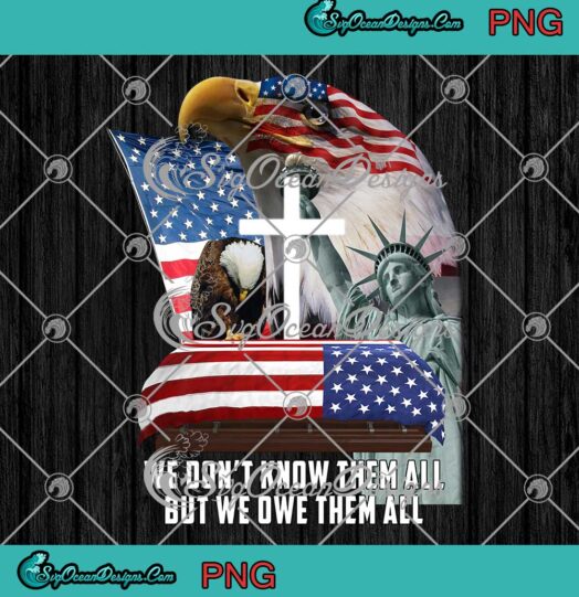 Eagles American Flag We Dont Know Them All But We Owe Them All Veterans Day PNG JPG