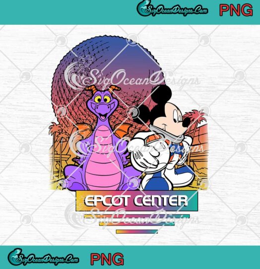 Epcot Center Neon Walt Disney World PNG Mickey Mouse Vintage 80s PNG