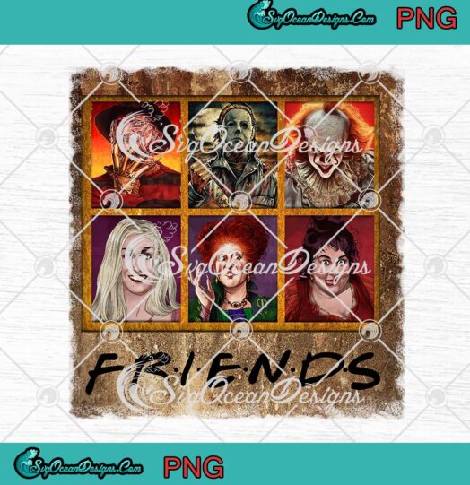 Friends Horror Characters Hocus Pocus Halloween Christmas PNG JPG Digital Download
