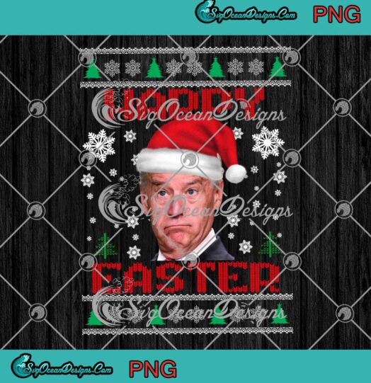 Funny Santa Joe Biden Happy Easter Ugly Christmas PNG Digital Download
