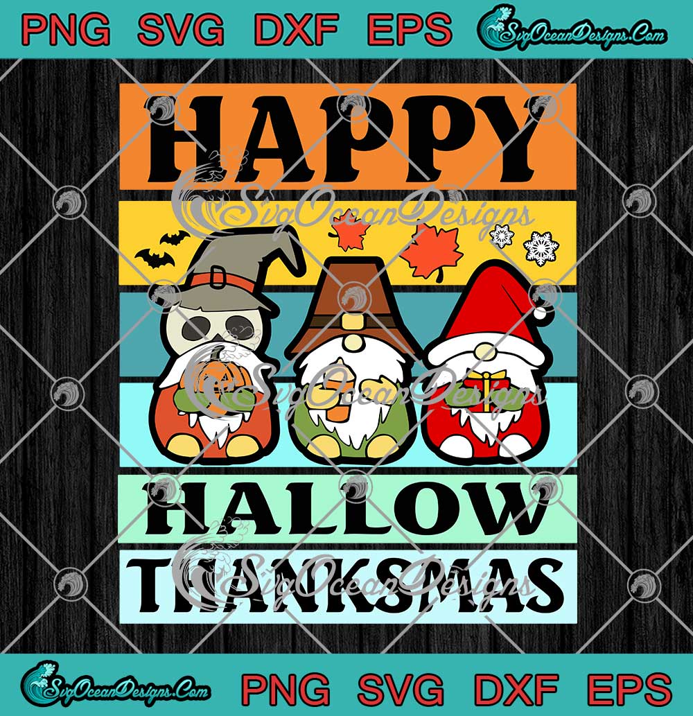 Happy Hallothanksmas Christmas Gnome Thanksgiving SVG Halloween Costume