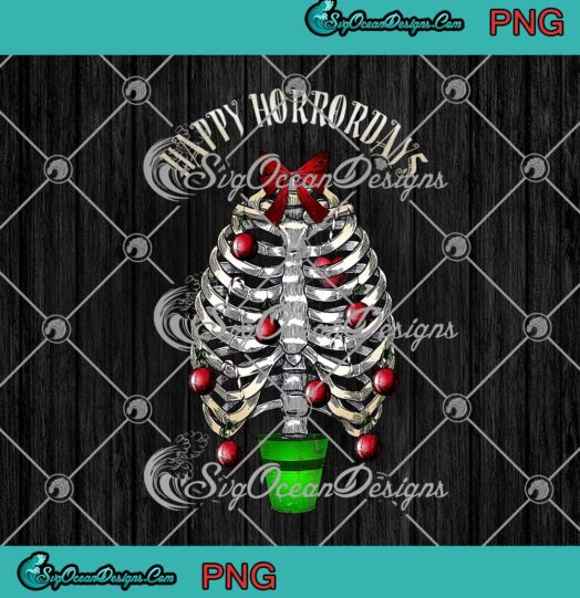 Happy Horrordays Skeleton Christmas Tree PNG Horror Skeleton Christmas PNG