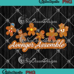 Marvel Avengers Assemble Gingerbread Cookies Christmas Holiday PNG JPG