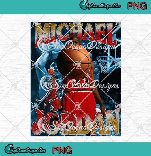 Michael Jordan NBA Basketball Player Graphic Art PNG