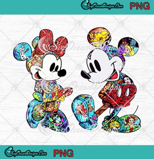 Mickey And Minnie Mouse Movies Disney Collage Diamond Painting PNG