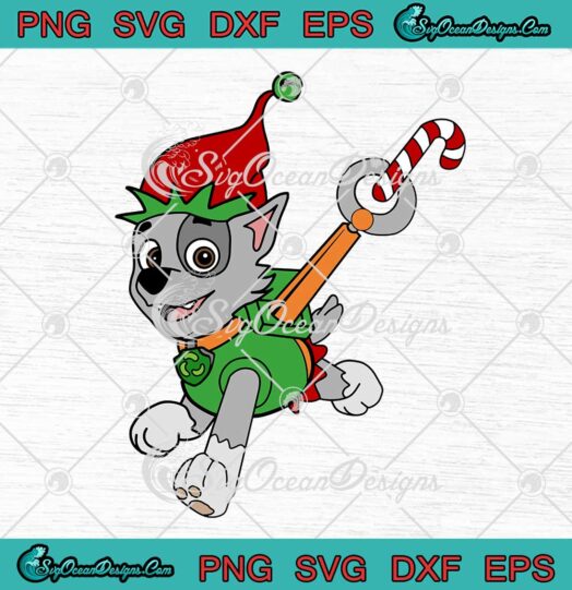 Paw Patrol Rocky Santa SVG Paw Patrol Merry Christmas SVG Cricut