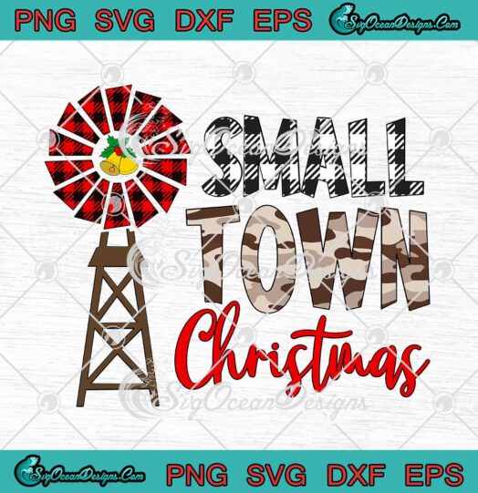 Plaid Cowhide Buffalo Plaid Small Town Christmas Farmer SVG Cricut