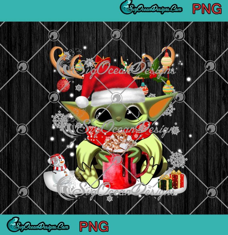 Santa Baby Yoda Reindeer Merry Christmas Xmas Gift Png Jpg Digital 