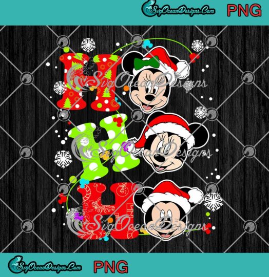 Santa Mickey Mouse Ho Ho Ho Disney Merry Christmas 2021 PNG