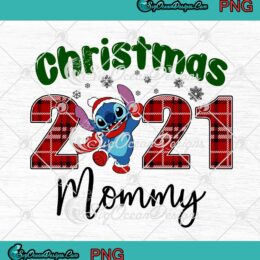 Santa Stitch Christmas 2021 Mommy Xmas Gift For Mom PNG JPG Digital Download