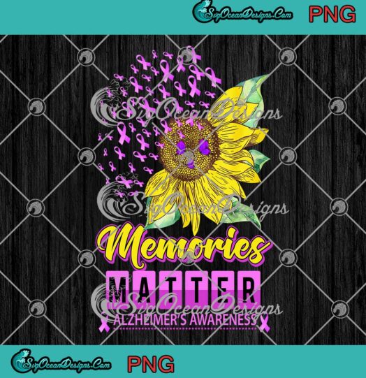 Sunflower Memories Matter Alzheimers Awareness Month PNG