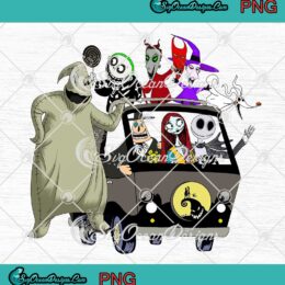 The Nightmare Before Christmas Characters On The Nightmare Bus PNG