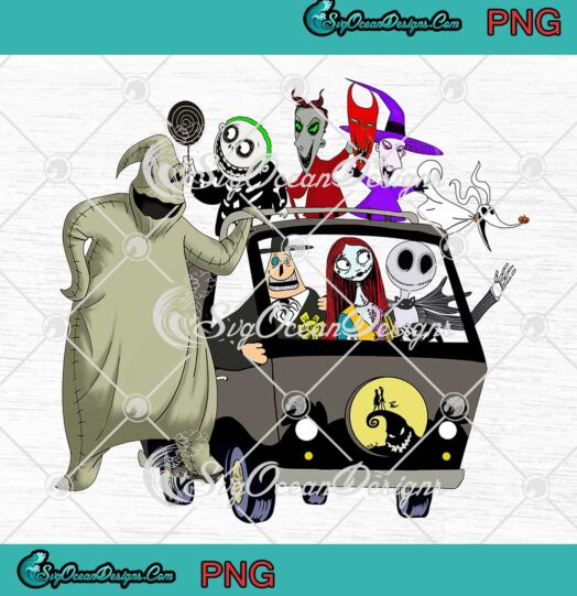 The Nightmare Before Christmas Characters On The Nightmare Bus PNG