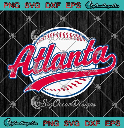 Atlanta Baseball Atlanta Braves MLB Baseball SVG Distressed Game Day SVG PNG Cricut