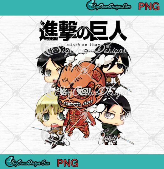 Attack On Titan Chibi Characters Anime Manga Gift PNG JPG