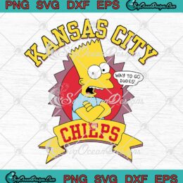 Bart Simpson Chiefs Kansas City Chief SVG The Simpsons American Football SVG Cricut
