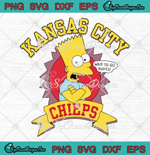 Bart Simpson Chiefs Kansas City Chief SVG The Simpsons American Football SVG Cricut