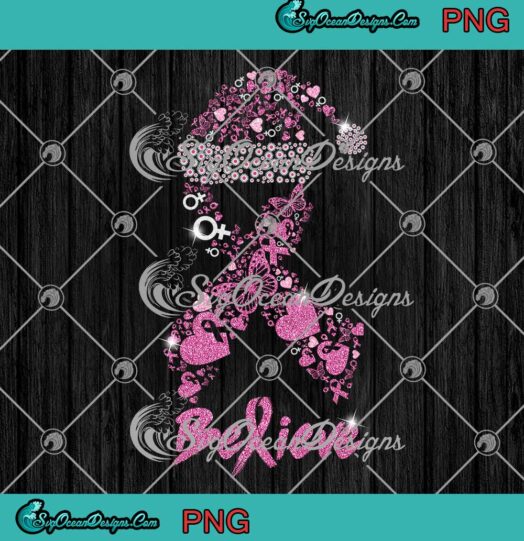 Believe Breast Cancer Awareness Pink Ribbon Shape Christmas PNG JPG Art File
