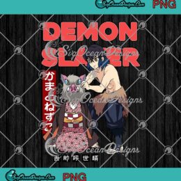 Demon Slayer Nezuko And Inosuke Anime Manga Lover Gift PNG JPG