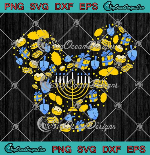 Disney Mickey Mouse Icon Hanukkah Chanukah SVG Jewish Christmas Holiday SVG PNG Cricut