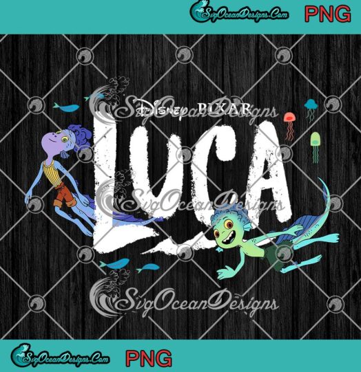 Disney Pixar Luca Cartoon Luca And Alberto Sea Monsters PNG Disney Gift PNG JPG