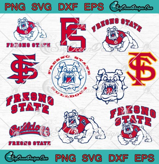 Fresno State Bulldogs Football SVG Fresno State ​College Logo Bundle SVG PNG Cricut